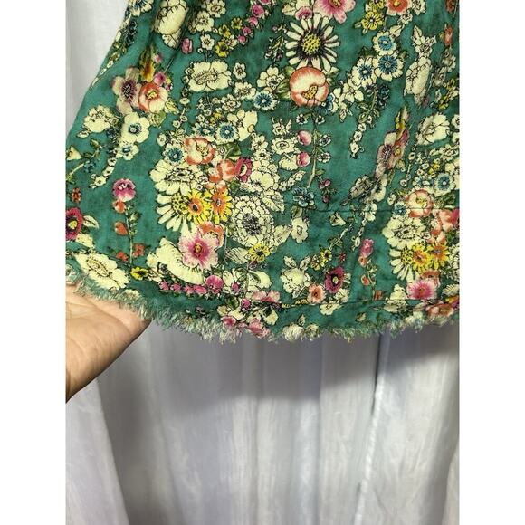 Natural Life Womens Sienna Floral Boho Mini Dress Sz M Puff Sleeve Cotton Gauze - Picture 6 of 11
